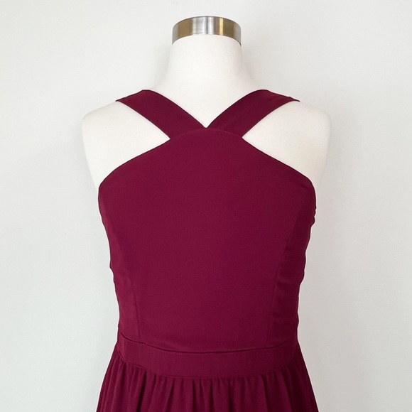 Lulus Air Of Romance Burgundy Maxi Dress S - Picture 5 of 12